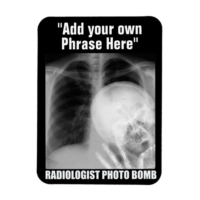 MAGNET DE PHOTO DE BOMBE RADIOLOGISTE PERSONNALISA (Vertical)