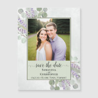Magnet de Photo de Mariage à la Sauge Eucalyptus p