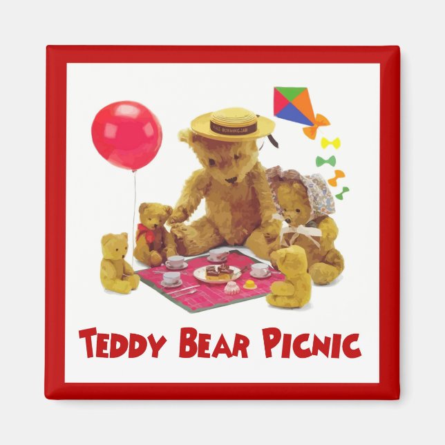 Magnet de pique-nique de l'ours en peluche (Devant)