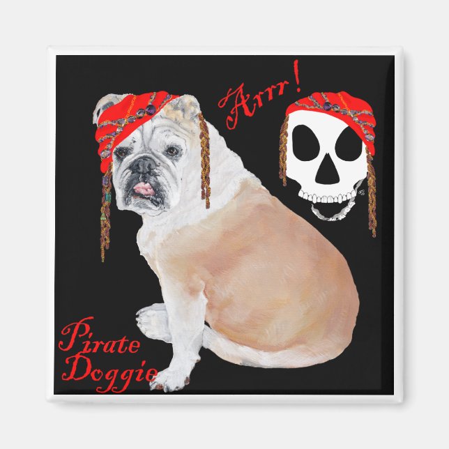 Magnet de pirate de Bulldog (Devant)