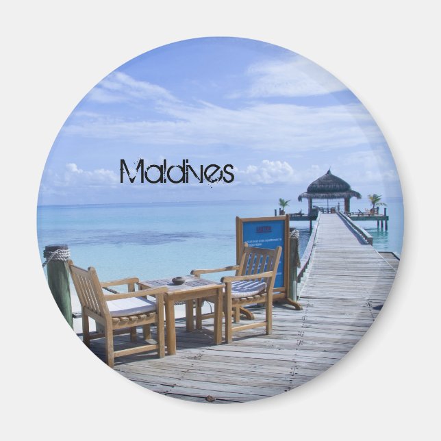 Magnet de plage aux Maldives (Devant)