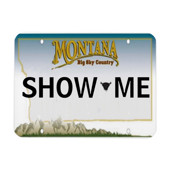 Magnet de plaque de licence Montana (Horizontal)