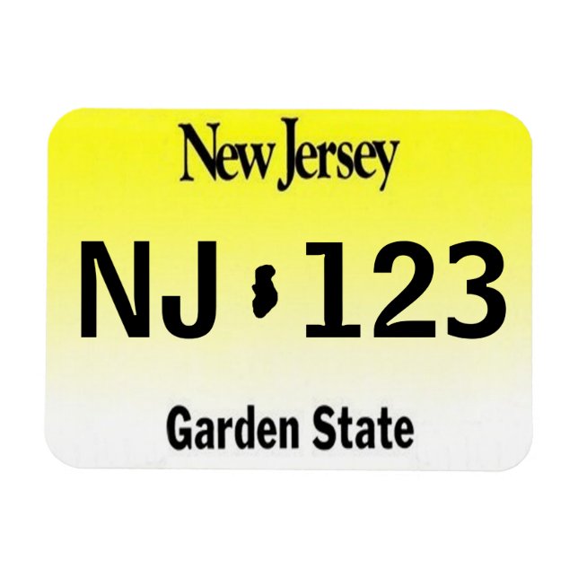 Magnet de plaque de licence NJ (Horizontal)
