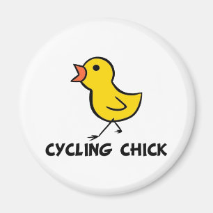 Magnet de poussins à vélo