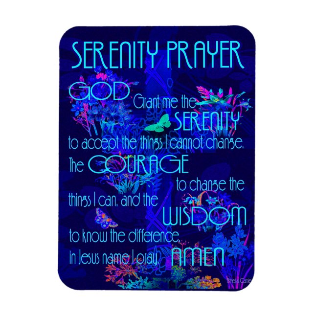 Magnet de prière de sérénité (Vertical)