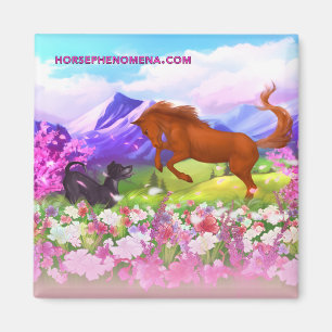 Magnet de printemps des Phénomènes de cheval