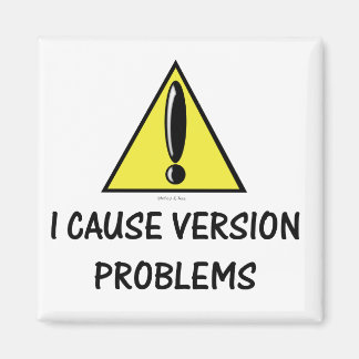 Magnet de problèmes de version