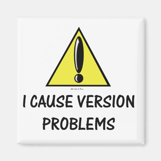 Magnet de problèmes de version (Devant)