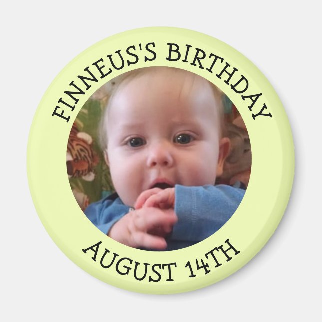 Magnet de rappel d'anniversaire personnalisé (Devant)