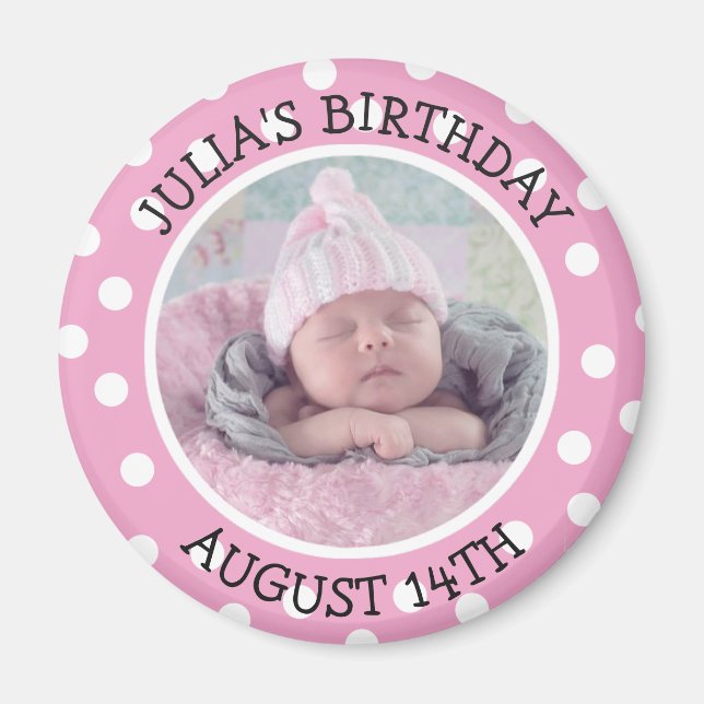 Magnet de rappel d'anniversaire personnalisé (Devant)