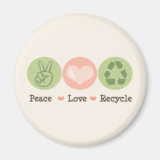 Magnet de recyclage Peace Love