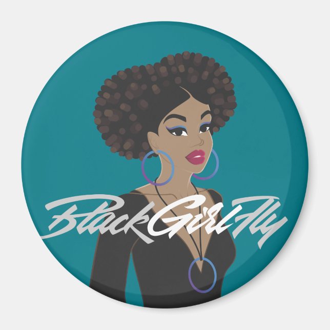 Magnet de réfrigérateur BlackGirlFly (Devant)