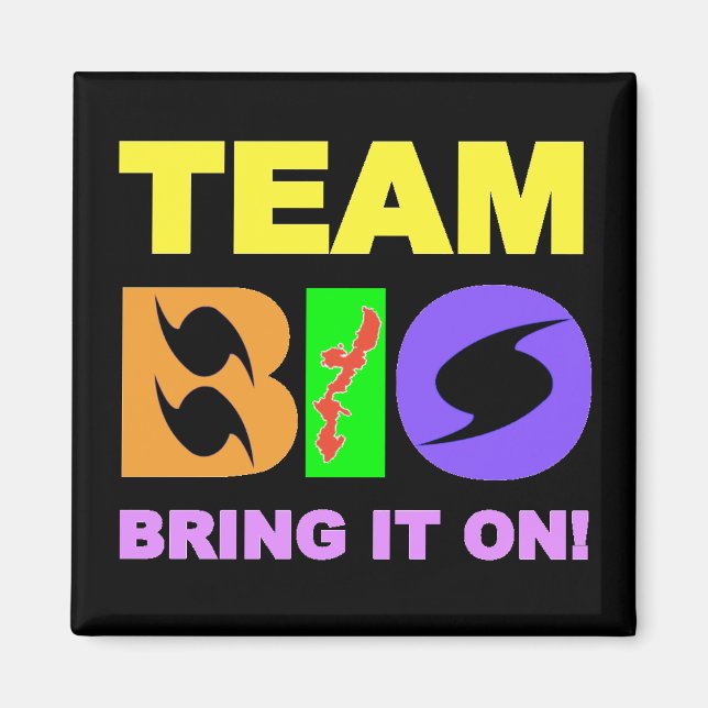Magnet de réfrigérateur de l'équipe BIO (Devant)