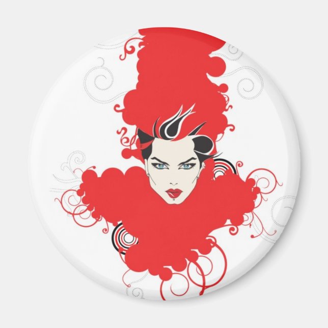 Magnet de réfrigérateur Funky Retro (Devant)