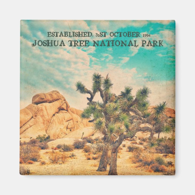 Magnet de réfrigérateur vintage Joshua Tree (Devant)