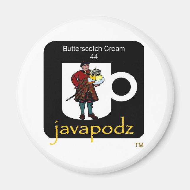 Magnet de réfrigération de crème JavaPodz Buttersc (Devant)