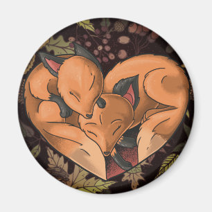 Magnet de renards mignons