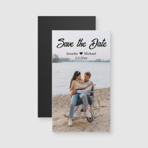Magnet de Save the Date photo personnalisé avec éc