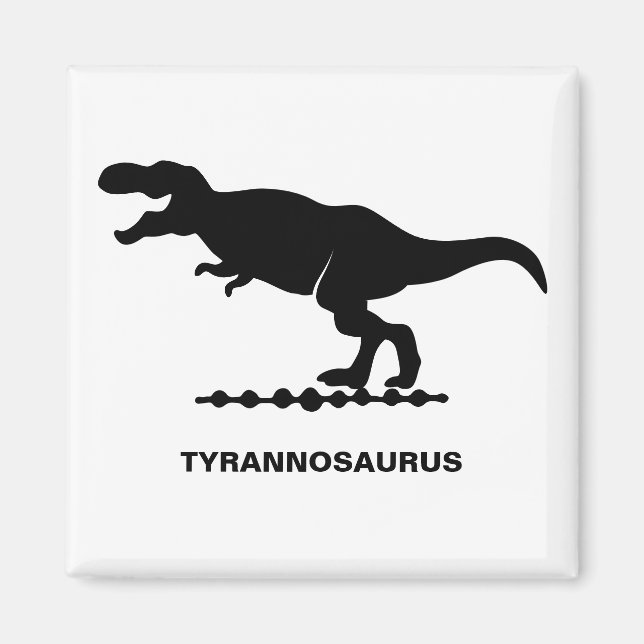 Magnet de silhouette de Tyrannosaure Dinosaure (Devant)
