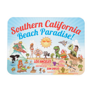 Magnet de souvenirs de Californie du Sud