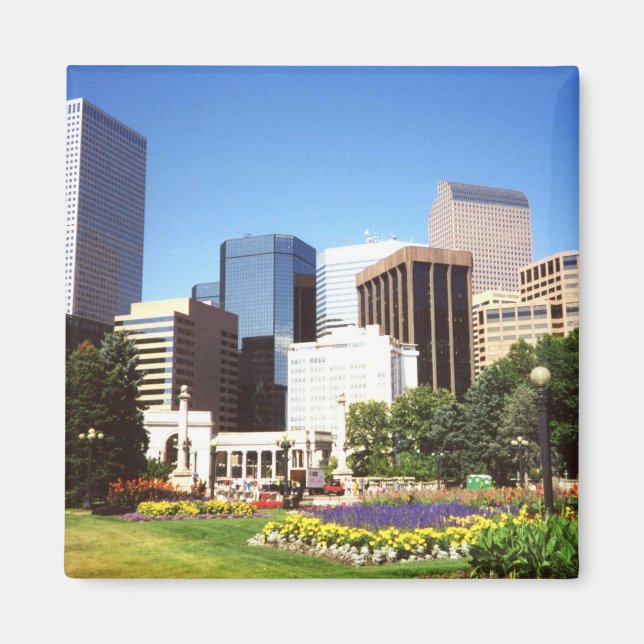 Magnet de souvenirs du centre-ville de Denver (Devant)