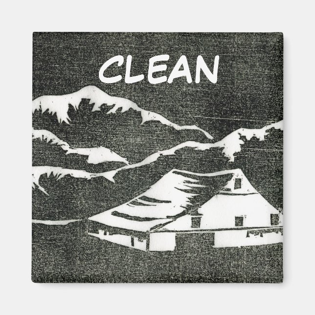 Magnet de statut de lave-vaisselle (Devant)