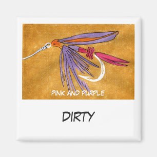 Magnet de statut de lave-vaisselle "rose et violet