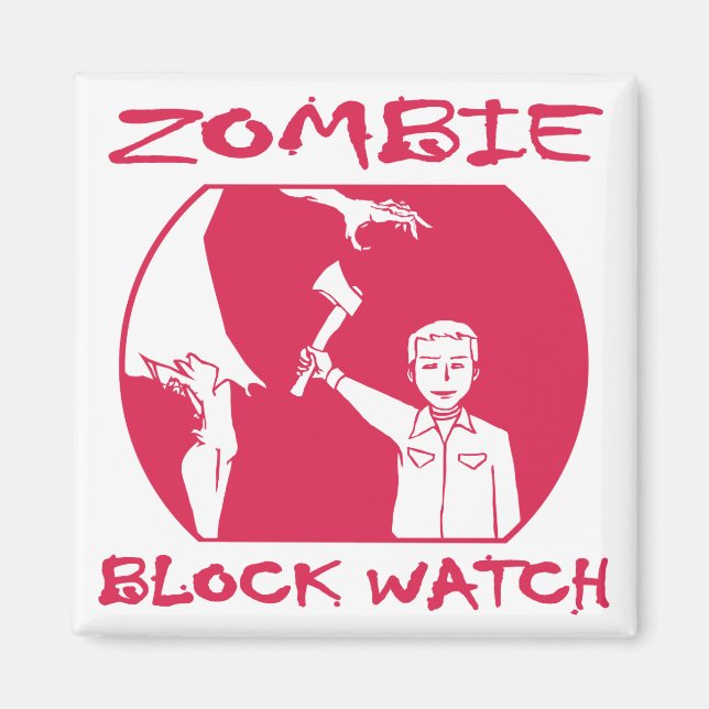 Magnet de surveillance de bloc de zombie (Devant)