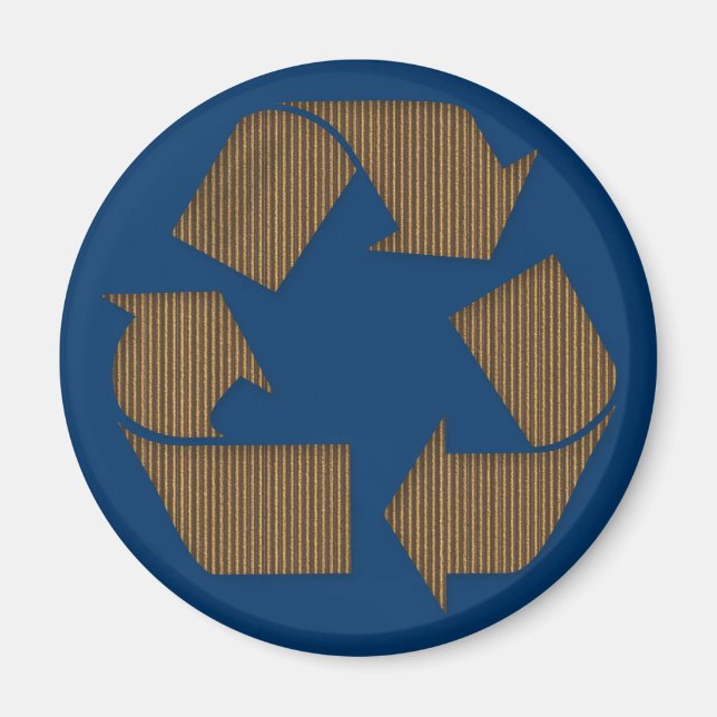 Magnet de symbole de recyclage de carton (Devant)