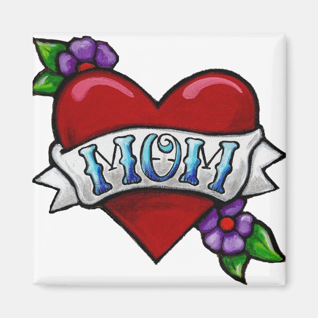 Magnet de tatouage maman (Devant)
