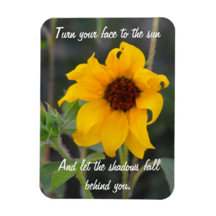 Magnet de tournesol avec citation