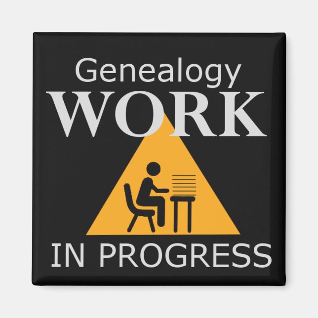 Magnet de travail généalogique en cours (Devant)