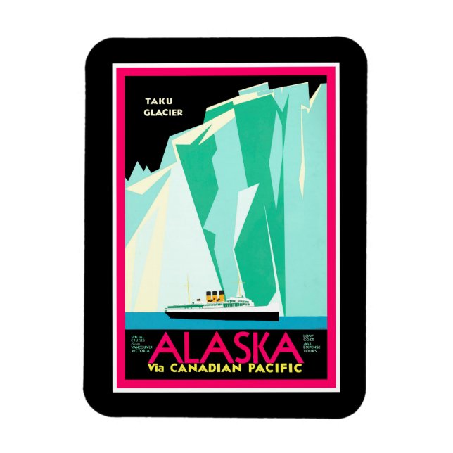 Magnet de voyage de l'Alaska (Vertical)