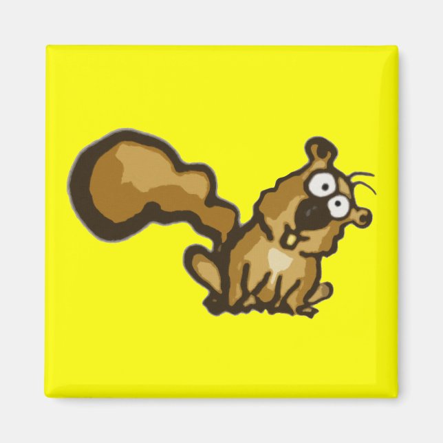 Magnet d'écureuil de dessin (Devant)