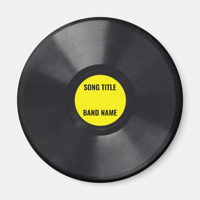 Magnet d'enregistrement mini vinyle (Devant)