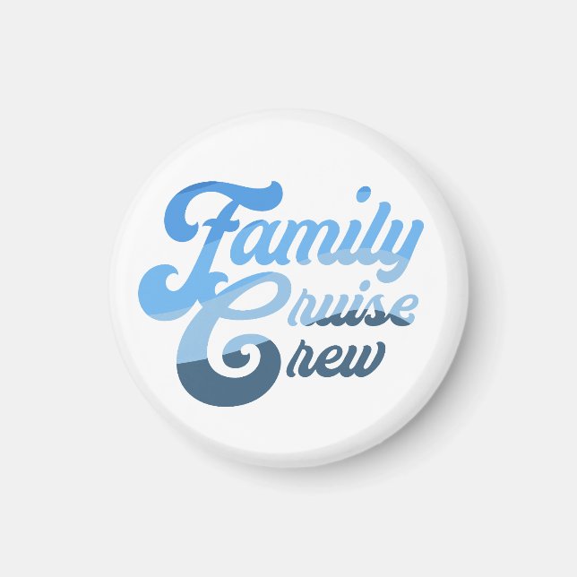 Magnet d'équipage de croisière en famille (Devant)