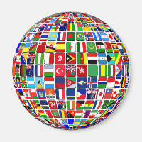 Magnet des drapeaux internationaux