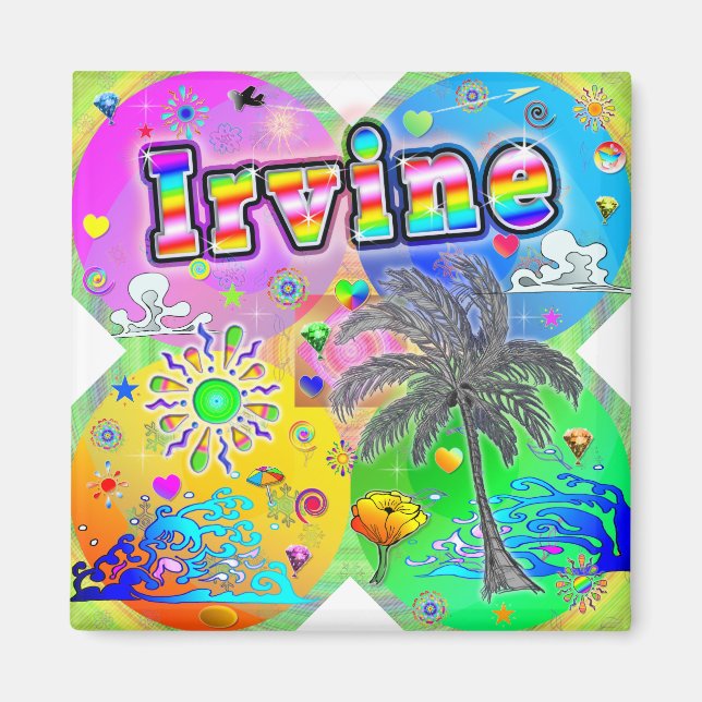 Magnet des saisons du quadro d'Irvine (Devant)