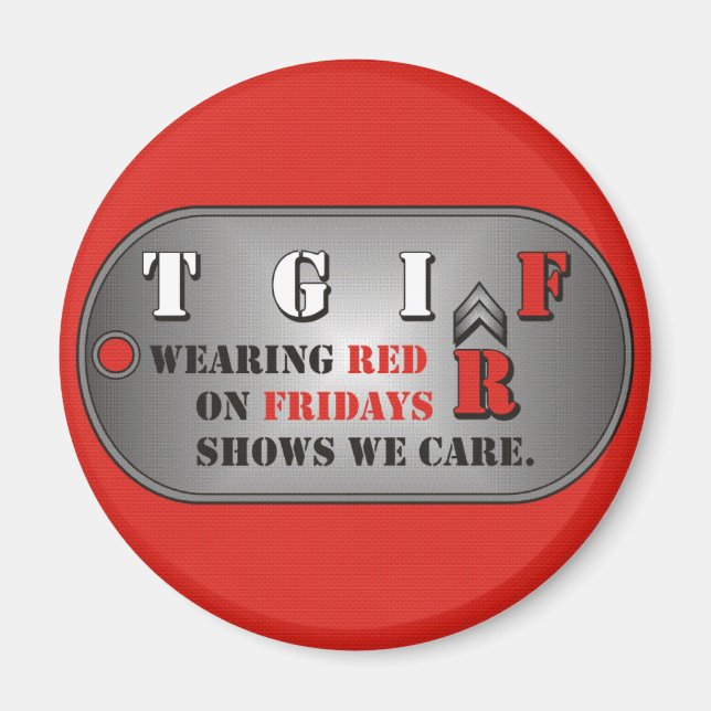 Magnet des vendredis rouges (Devant)