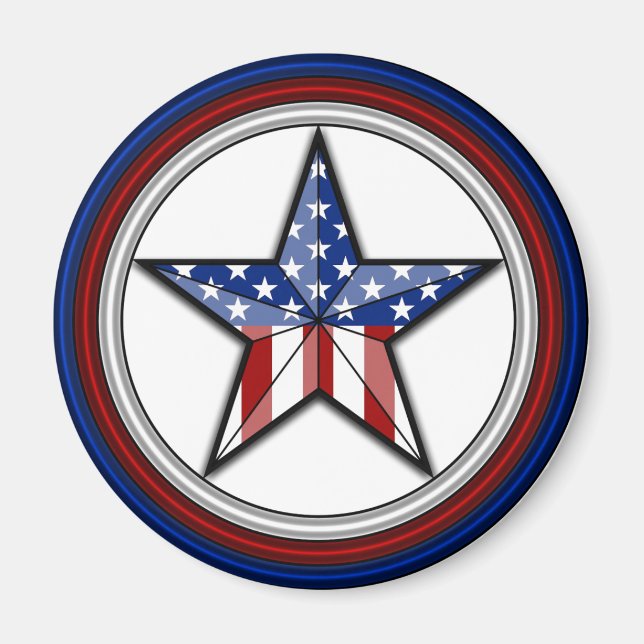 Magnet d'étoiles patriotique (Devant)