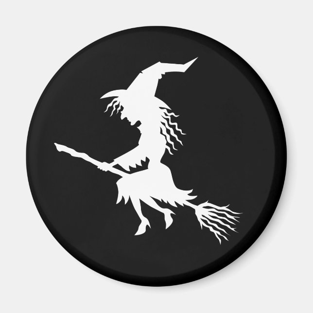 Magnet d'Halloween de sorcière (Devant)