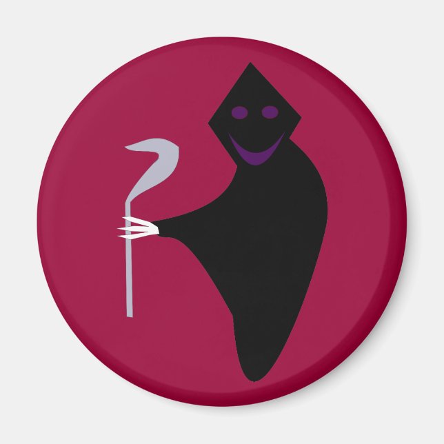 Magnet d'Halloween faucheuse (Devant)