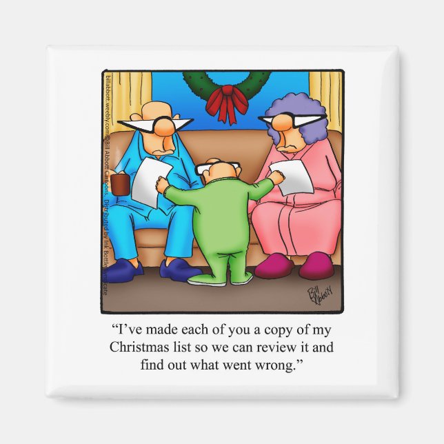 Magnet d'Humour de Noël de l'étouffement drôle (Devant)