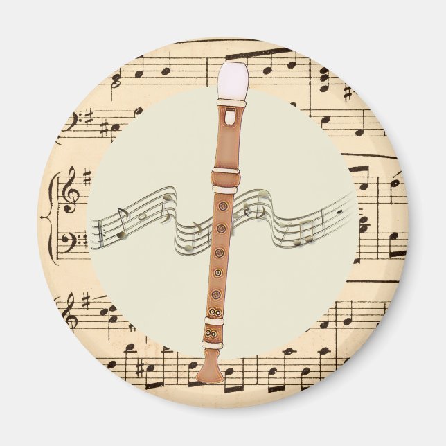 Magnet d'instruments de musique et de partitions (Devant)