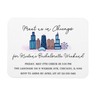 Magnet d'invitation Bachelorette de Chicago