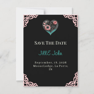 Magnet d'invitation de mariage "Sauvez la date"