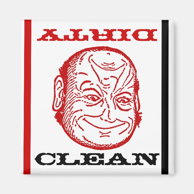 Magnet Dishwasher Butler Clean Dirty optical fun (Front)