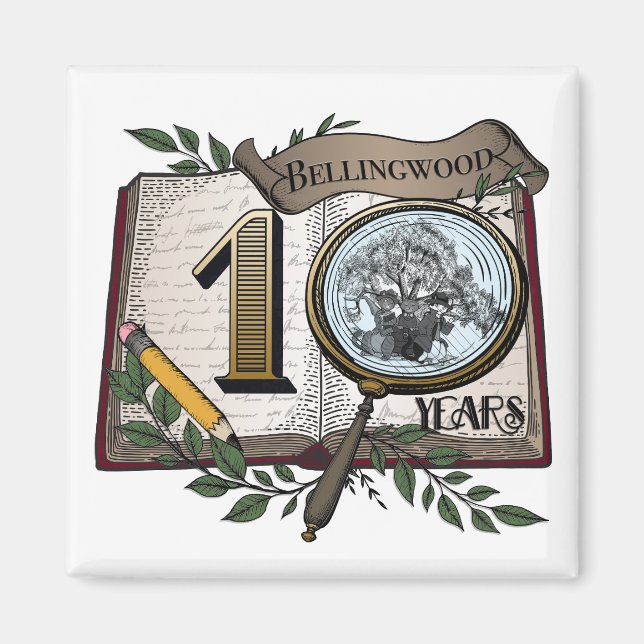 Magnet dix ans de Bellingwood (Devant)