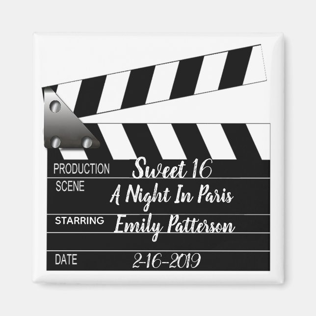 Magnet d'occasions spéciales du Clappeur de film (Devant)