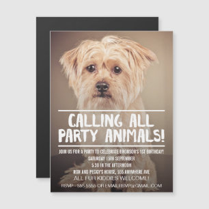 MAGNET Dog Meet Up Puppy Party Invitation